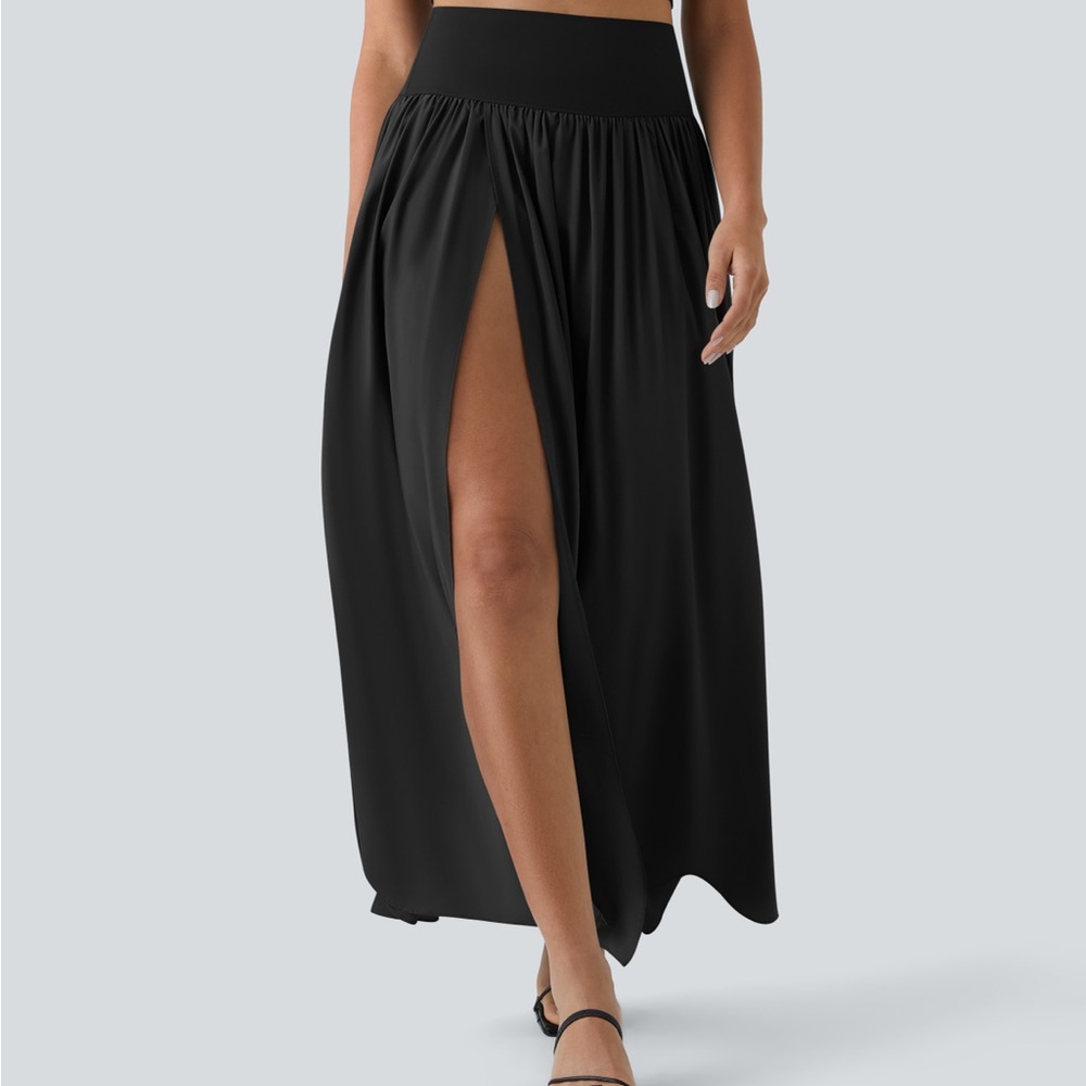 HALARA High Wasted Split 2 in 1 Flowy Quick Dry Maxi Skirt